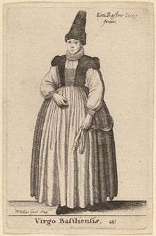 Virgo Basiliensis, 1644. Creator: Wenceslaus Hollar