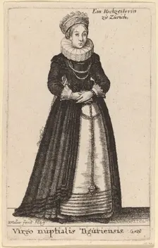 Virgo Nuptialis Tiguriensis, 1649. Creator: Wenceslaus Hollar