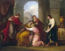 Virgil reading the 'Aeneid' to Augustus and Octavia, 1788. Creator: Angelica Kauffman