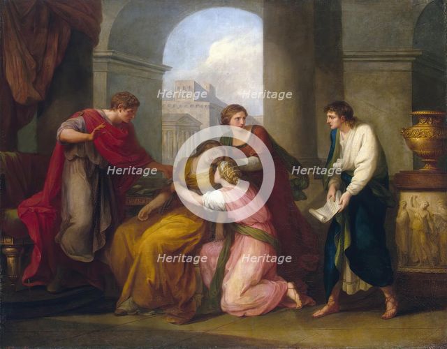 Virgil reading the ''Aeneid'' to Augustus and Octavia, 1788. Creator: Angelica Kauffman.