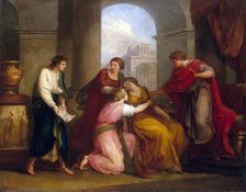 Virgil reading the Aeneid to Augustus and Octavia 1788. Creator: Kauffmann, Angelika (1741-1807)