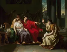 Virgil Reading the "Aeneid" to Augustus, Octavia, and Livia, 1790/93. Creator: Jean Baptiste Joseph Wicar