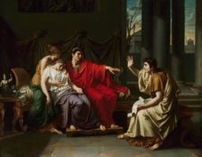 Virgil Reading the "Aeneid" to Augustus, Octavia, and Livia, 1790/93. Creator: Jean Baptiste Joseph Wicar