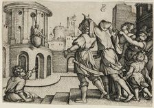 Virgil Suspended in a Basket, copy, 1541/1600. Creator: Unknown