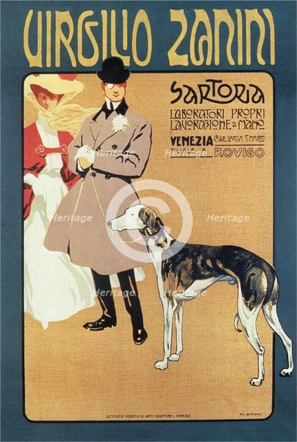 Virgilio Zanini Tailoring, 1900. Artist: Sormani, Gian Luciano (1867-1938)