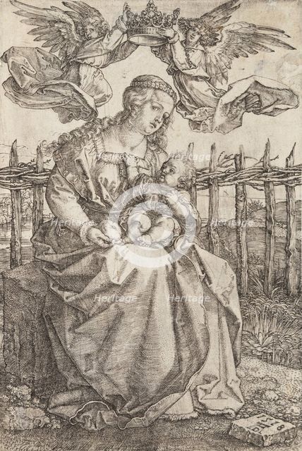 Virgin Mary Crowned By Two Angels, 1518. Artist: Dürer, Albrecht (1471-1528)