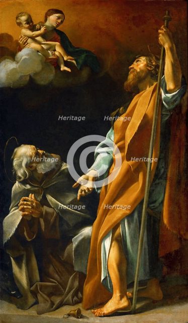Virgin Mary appears to Saints James and Anthony Abbas.