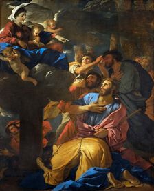 Virgin Mary appears to Saints James, c. 1629-1630. Creator: Poussin, Nicolas (1594-1665)