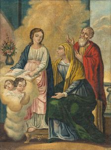 Virgin Mary, St. Anna, St. Joachim, 1840-1860. Creator: Unknown