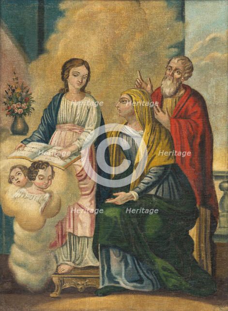 Virgin Mary, St. Anna, St. Joachim, 1840-1860. Creator: Unknown.
