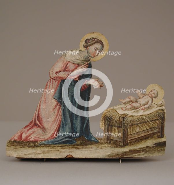 Virgin Mary with Christ in a Manger, 18th century. Creator: Unknown.