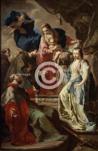 Virgin Mary with Four Saints, ca 1735.
