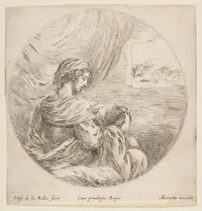 Virgin Nursing the Christ Child, ca. 1641. Creator: Stefano della Bella