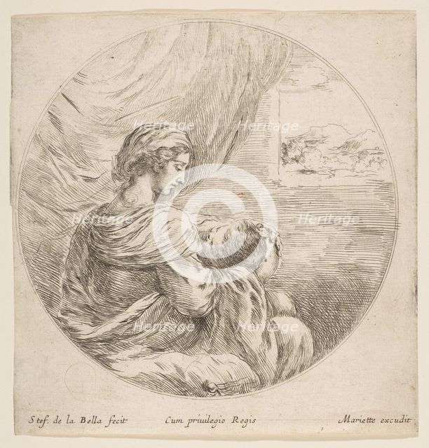 Virgin Nursing the Christ Child, ca. 1641. Creator: Stefano della Bella.