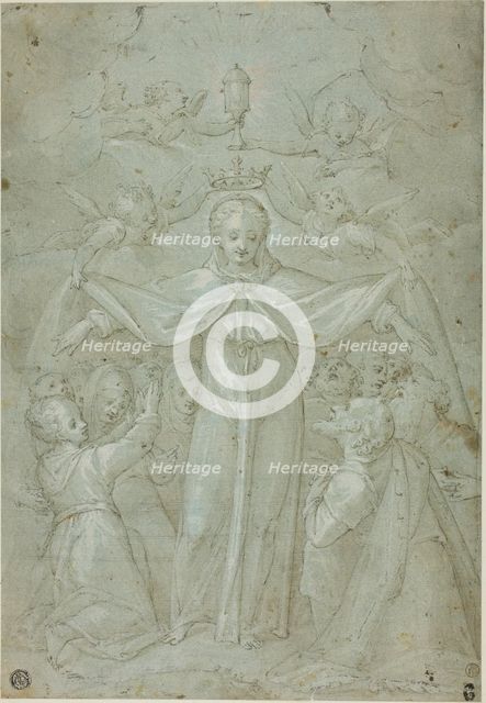 Virgin of Mercy (Madonna della Misericordia), ca. 1590-1600. Creator: Filippo Bellini.