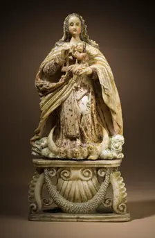 Virgin of Carmen with the Christ Child (Virgen del Carmen con el Niño Jesús), 18th century. Creator: Unknown