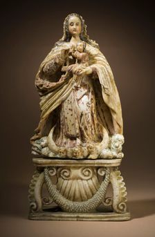 Virgin of Carmen with the Christ Child (Virgen del Carmen con el Niño Jesús), 18th century. Creator: Unknown