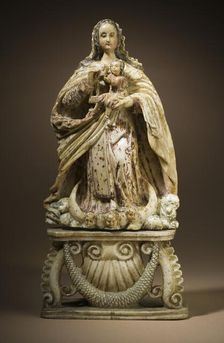 Virgin of Carmen with the Christ Child (Virgen del Carmen con el Niño Jesús), 18th century. Creator: Unknown