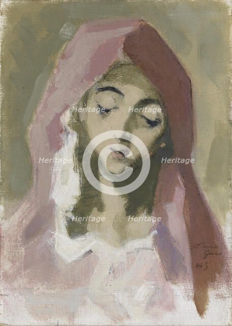 Virgin of Charity, after El Greco, 1941. Creator: Helene Schjerfbeck.