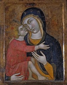 Virgin of the Choir altarpiece from the monastery. It has been restored several times, the last…