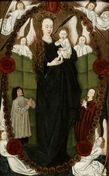 Virgin of the Rosary with Patrons and Angels, about 1480. Creator: Unknown