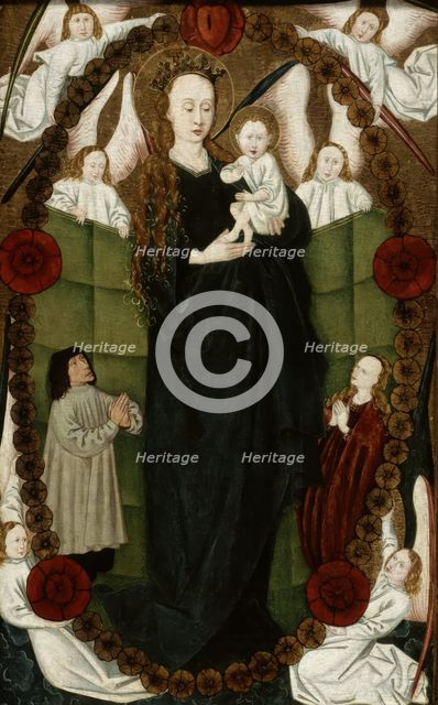 Virgin of the Rosary with Patrons and Angels, about 1480. Creator: Unknown.