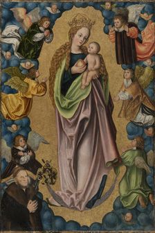 Virgin on the Crescent Moon Worshipped by the Donor Hieronymus Rudelauf, before 1523. Creator: Lucas Cranach the Elder