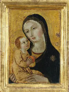 Virgin and Child, 1400s. Creator: Icilio Federico Joni (Italian, 1866-1946), possibly by ; Sano di Pietro (Italian, 1406-1481), workshop of