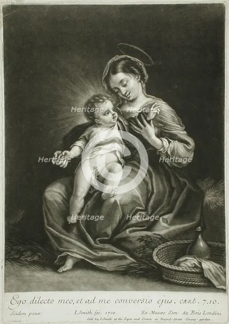 Virgin and Child, 1700. Creator: John Smith.