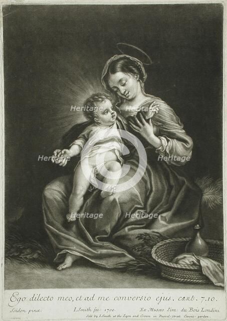 Virgin and Child, 1700. Creator: John Smith.