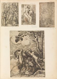 Virgin and Child, the Circumcision, Moses rescued from the Nile, ca. 1542-46. Creator: Andrea Schiavone