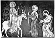 Virgin and child wearing Norman costume, (1910)