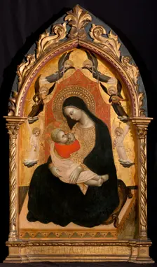 Virgin And Child With Music-Making Angels, c1400-1410. Creator: Master of the Strauss Madonna