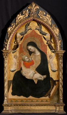 Virgin And Child With Music-Making Angels, c1400-1410. Creator: Master of the Strauss Madonna