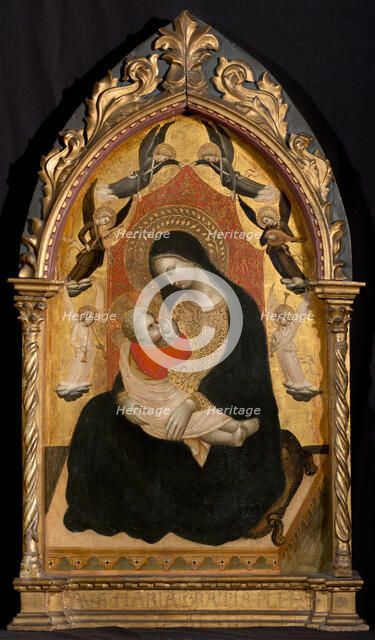 Virgin And Child With Music-Making Angels, c1400-1410. Creator: Master of the Strauss Madonna.