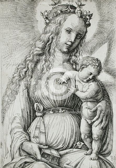 Virgin and Child with a Book, c1489. Creator: Daniel Hopfer.