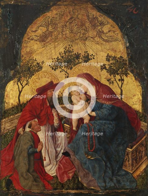 Virgin and Child with a Donor Presented by Saint Jerome, ca. 1450. Creator: Master of the Munich Bavarian Panels.
