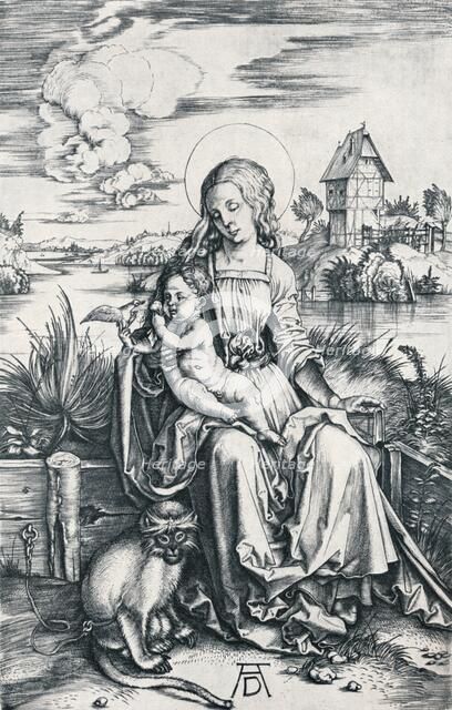 'Virgin and Child with a Monkey', 1506 (1906). Artist: Albrecht Durer.