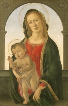 Virgin and child with a pomegranate c1488. Creator: Sandro Botticelli