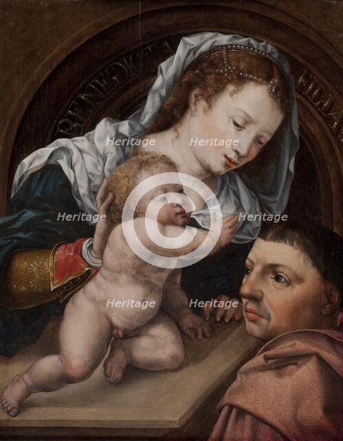 Virgin and Child with a Patron, 1462-1561. Creator: Jan Gossaert.