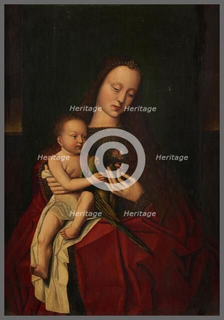 Virgin and Child with a Parrot, after Jan van Eyck. Creator: Unknown.