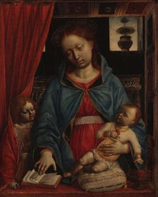 Virgin and Child with an Angel, c1480. Creator: Foppa, Vincenzo (active 1456-1516)
