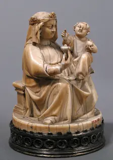 Virgin and Child with an Apple and a Rose, German, ca. 1350-75. Creator: Unknown