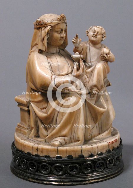 Virgin and Child with an Apple and a Rose, German, ca. 1350-75. Creator: Unknown.