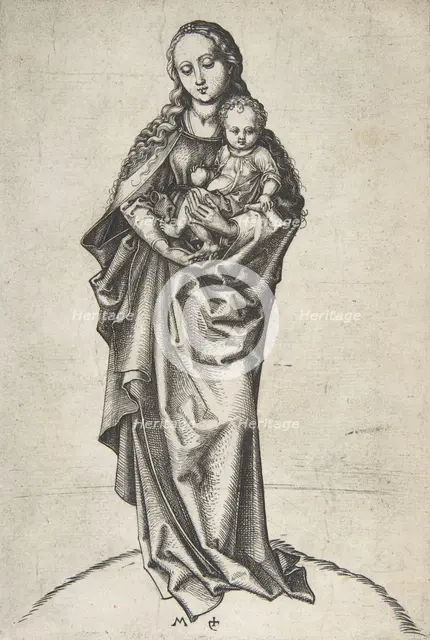 Virgin and Child with an Apple, ca. 1475., ca. 1475. Creator: Martin Schongauer.