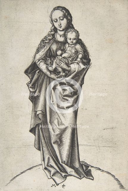 Virgin and Child with an Apple, ca. 1475., ca. 1475. Creator: Martin Schongauer.