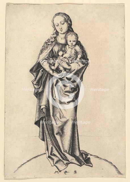 Virgin and Child with an Apple, ca. 1475. Creator: Martin Schongauer.