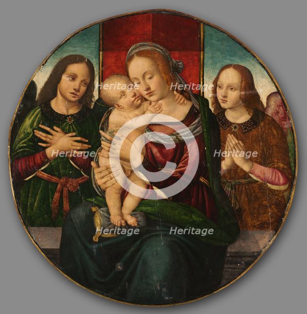 Virgin and Child with Angels, early 1500s. Creator: Master of the Holden Tondo (Italian).