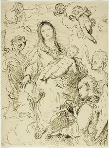 Virgin and Child with Angels, n.d. Creator: Unknown