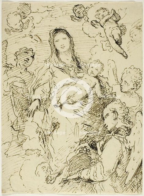 Virgin and Child with Angels, n.d. Creator: Unknown.